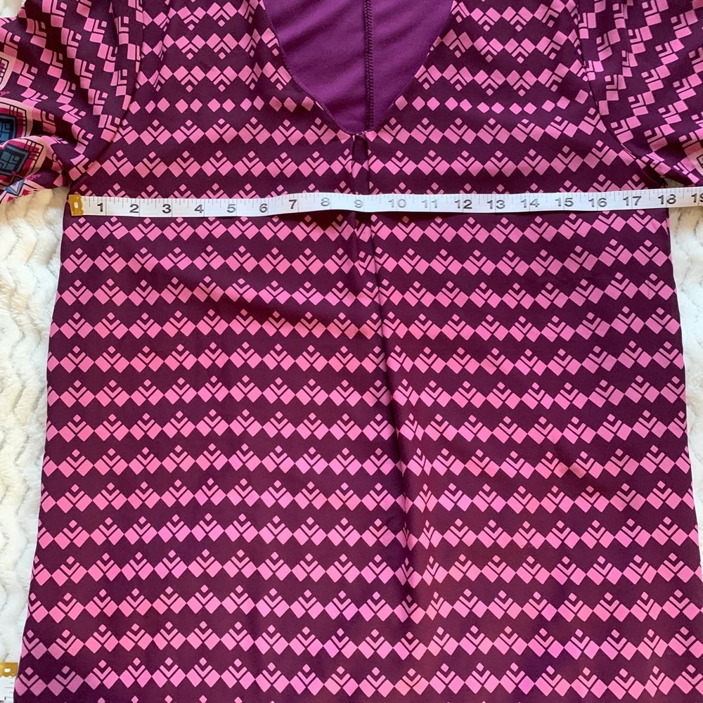 Anthropologie Everly Purple/multicolor 3/4 Sleeve Dress M - Picture 7 of 8